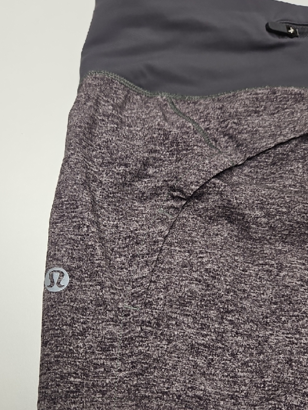 FLASH SALE*lululemon athletica Heathered Deep Purple High-Waist Athletic Shorts - Picture 5 of 7